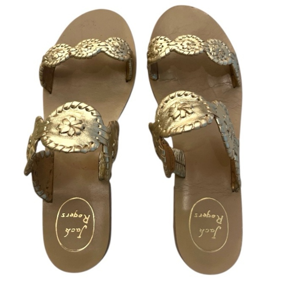 Jack Rogers “Lauren” Sandals in Platinum